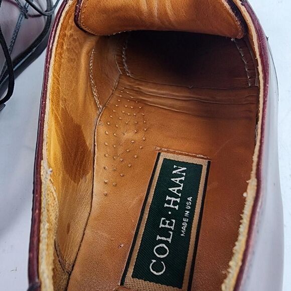 Cole Haan Caldwell Oxford Shoes US 9.5 D Red Wood Derby Brogue Cap Toe Shoe main image 9